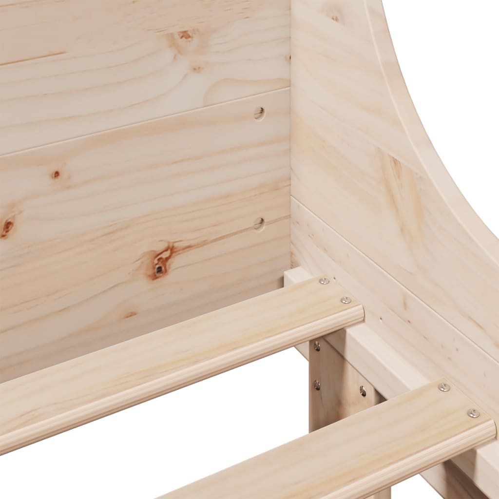 Σκελετός Κρεβατιού Χωρίς Στρώμα 120x190 εκ Μασίφ Ξύλο Πεύκου - Pakobazaar