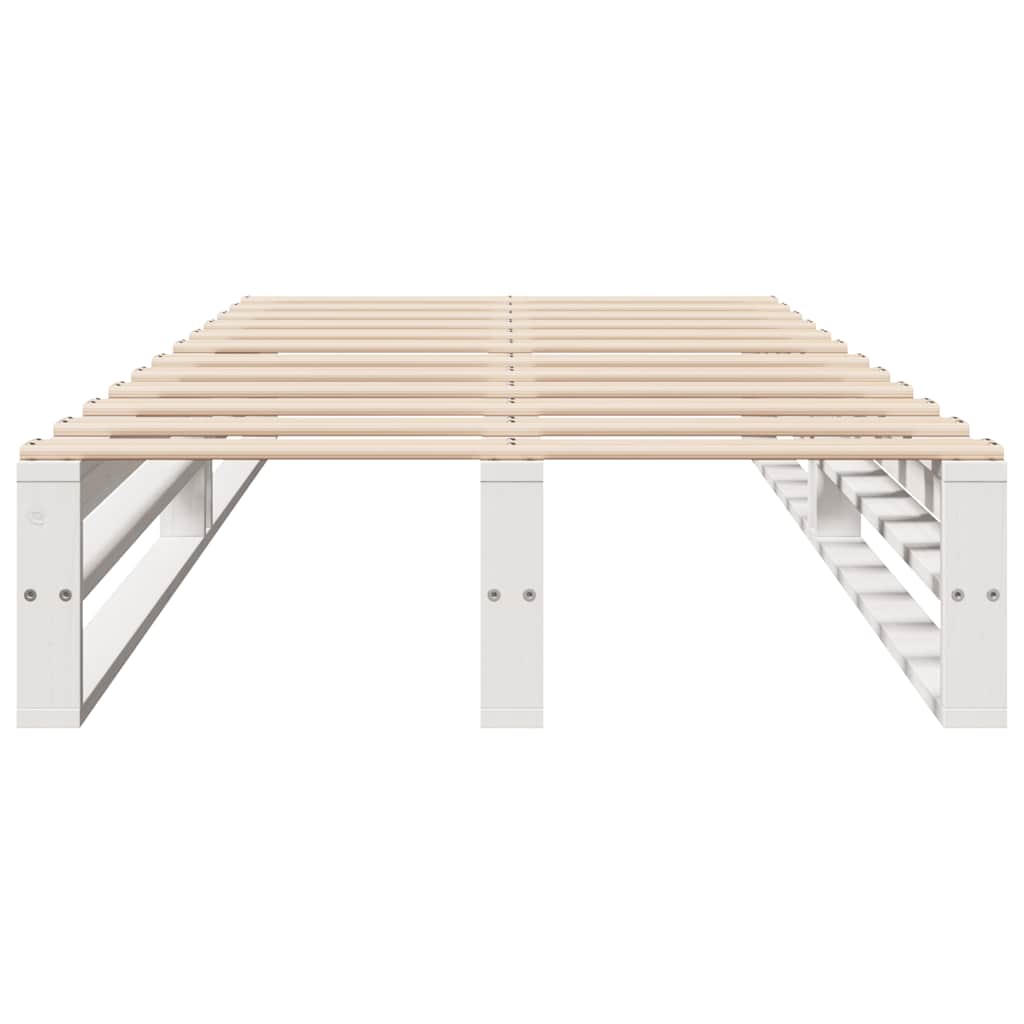 Σκελετός Κρεβ. Χωρίς Στρώμα Λευκό 90x200 εκ Μασίφ Πεύκο