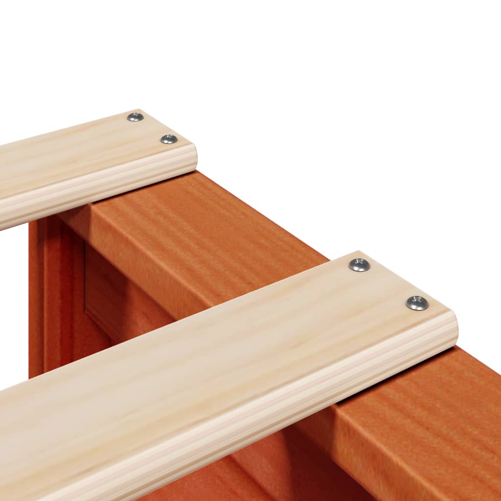 Σκελετός Κρεβ. Χωρίς Στρώμα Καφέ Κεριού 100x200 εκ Μασίφ Πεύκο