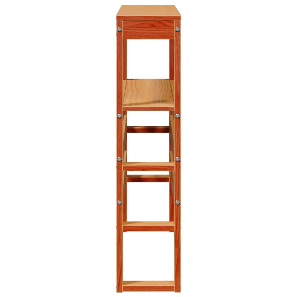 Κεφαλάρι με Ράφια Καφέ Κεριού 90 εκ. από Μασίφ Ξύλο Πεύκου