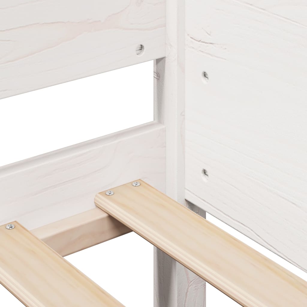 Σκελετός Κρεβ. Χωρίς Στρώμα Λευκό 90x200 εκ Μασίφ Πεύκο