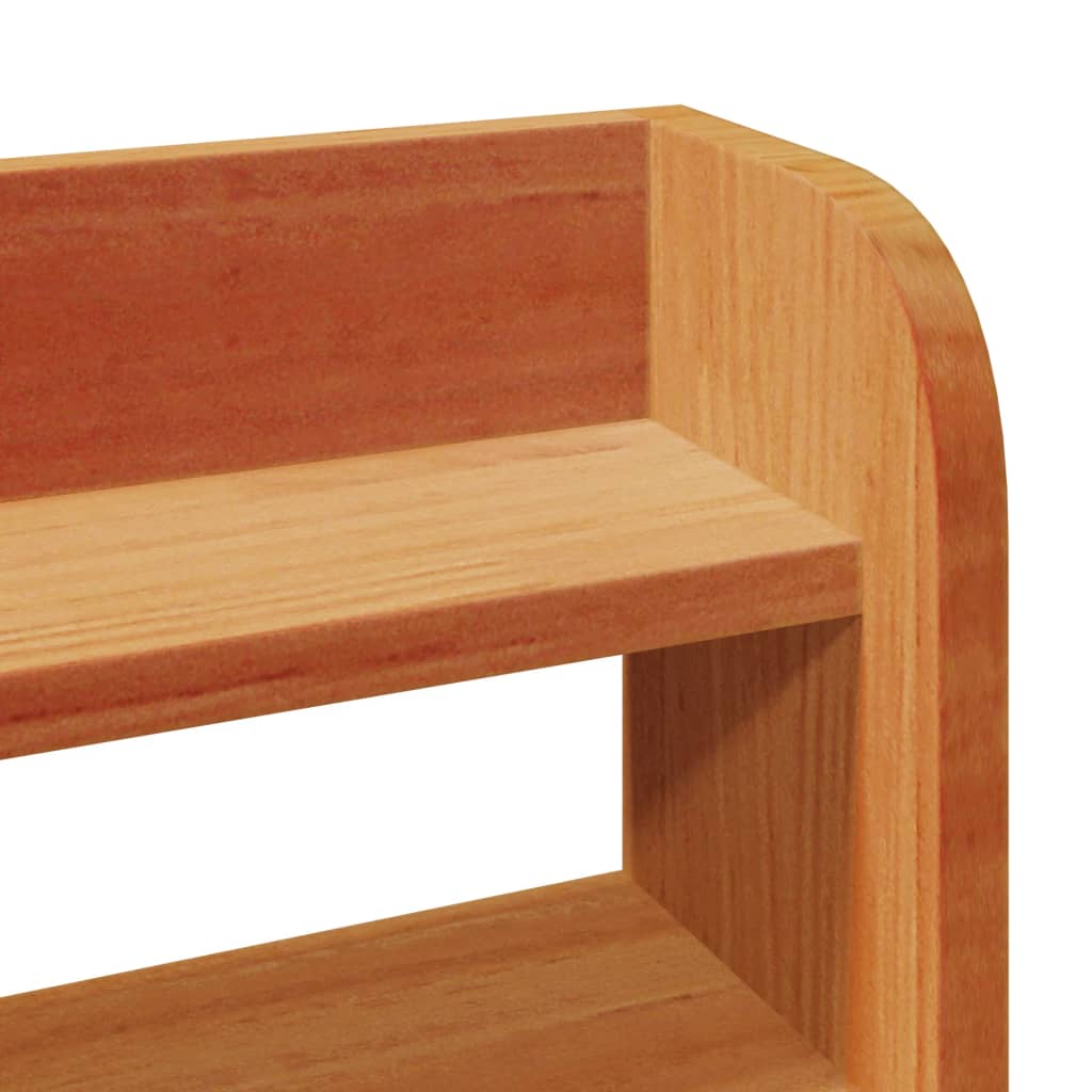 Κεφαλάρι με Ράφια Καφέ Κεριού 200 εκ. από Μασίφ Ξύλο Πεύκου