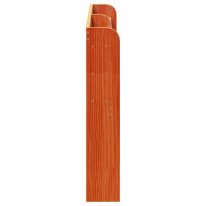 Κεφαλάρι με Ράφια Καφέ Κεριού 135 εκ. από Μασίφ Ξύλο Πεύκου