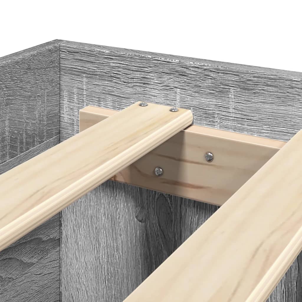 Πλαίσιο Κρεβατιού Γκρι Sonoma 150x200 εκ. Επεξεργασμένο Ξύλο