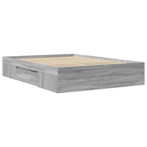 Πλαίσιο Κρεβατιού Γκρι Sonoma 140x190 εκ. Επεξεργασμένο Ξύλο