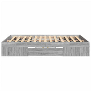 Πλαίσιο Κρεβατιού Γκρι Sonoma 135x190 εκ. Επεξεργασμένο Ξύλο
