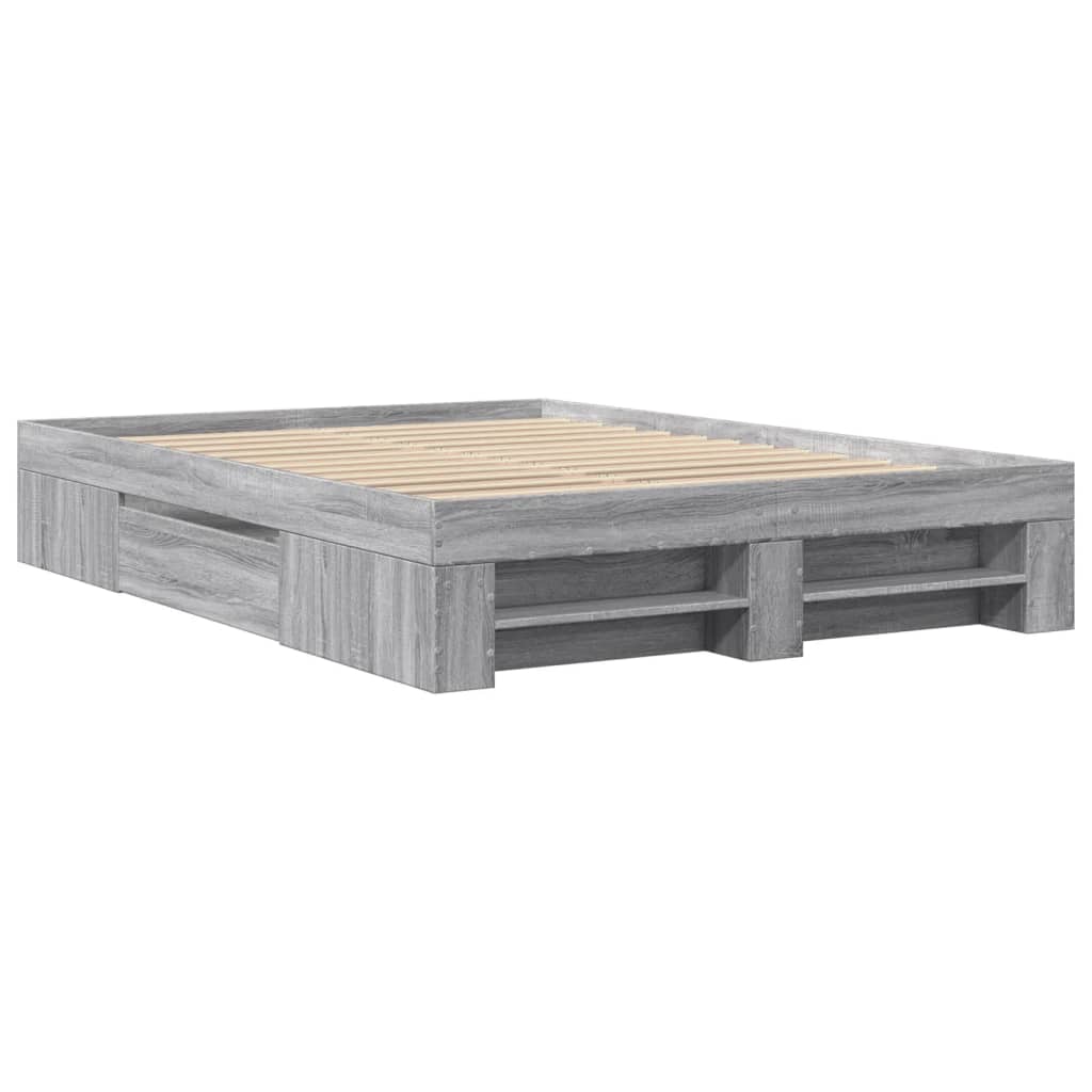 Πλαίσιο Κρεβατιού Γκρι Sonoma 120 x 190 εκ. Επεξεργασμένο Ξύλο
