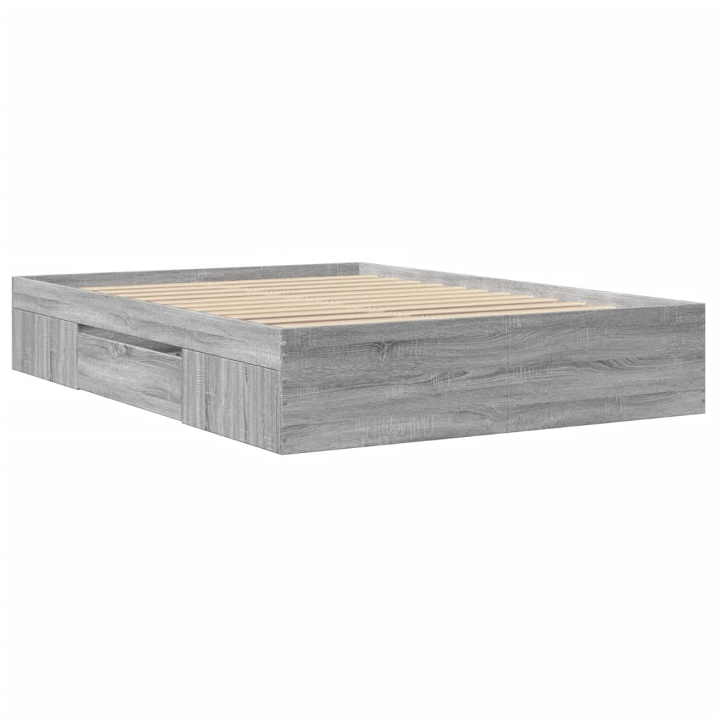 Πλαίσιο Κρεβατιού Γκρι Sonoma 120 x 190 εκ. Επεξεργασμένο Ξύλο
