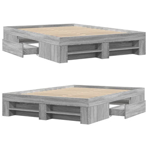 Πλαίσιο Κρεβατιού Γκρι Sonoma 120 x 190 εκ. Επεξεργασμένο Ξύλο