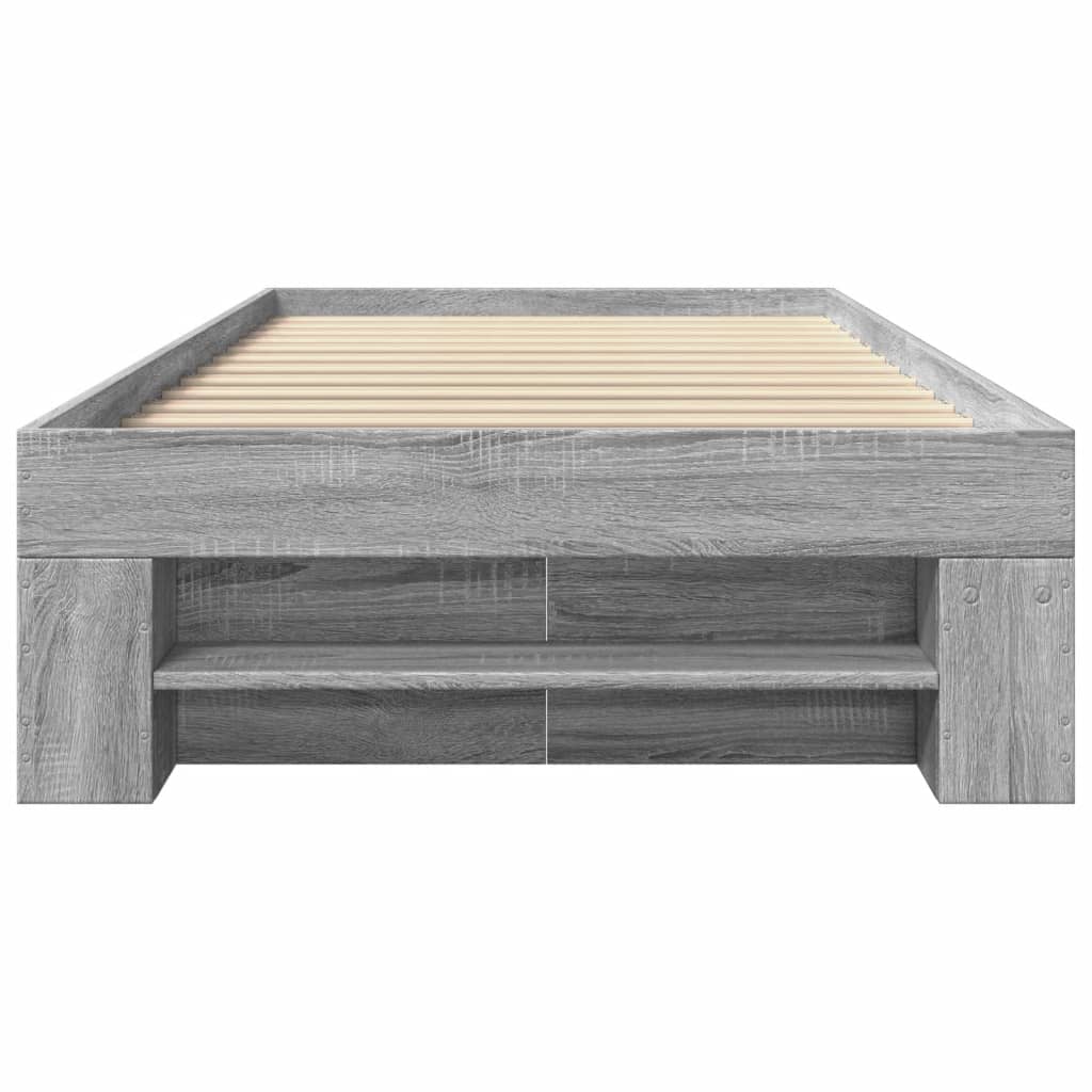 Πλαίσιο Κρεβατιού Γκρι Sonoma 75x190 εκ. Επεξεργασμένο Ξύλο
