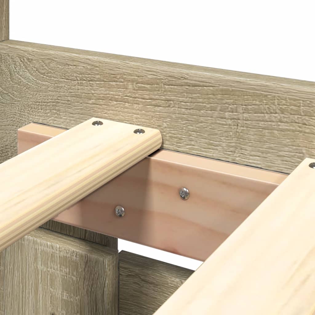 Πλαίσιο Κρεβατιού με Κεφαλάρι Sonoma Δρυς 160x200εκ. Επεξ. Ξύλο