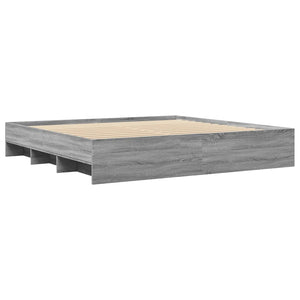 Πλαίσιο Κρεβατιού Γκρι Sonoma 200x200 εκ. Επεξεργασμένο Ξύλο