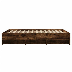 Πλαίσιο Κρεβατιού Χωρ. Στρώμα Καπνιστή Δρυς 140x200εκ. Επ. Ξύλο - Pakobazaar