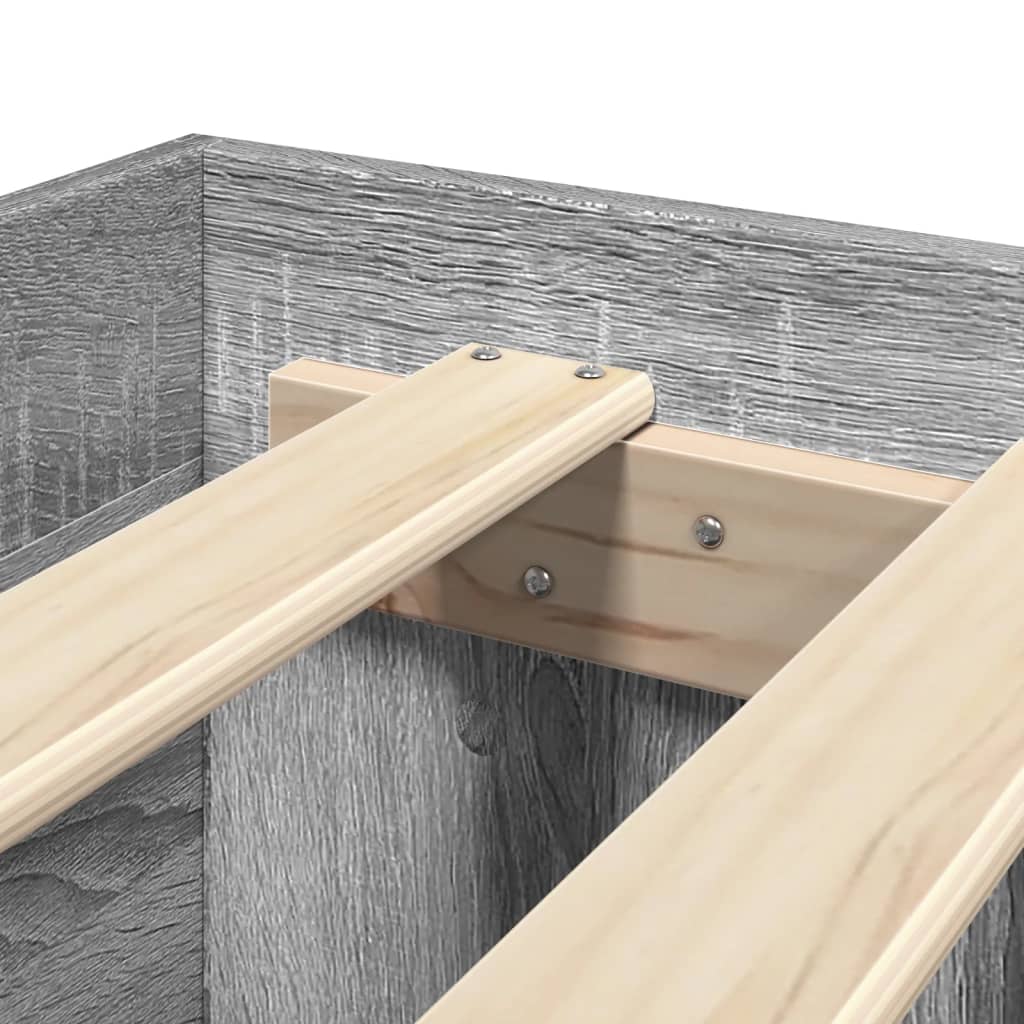 Πλαίσιο Κρεβατιού Γκρι Sonoma 140x200 εκ. Επεξεργασμένο Ξύλο