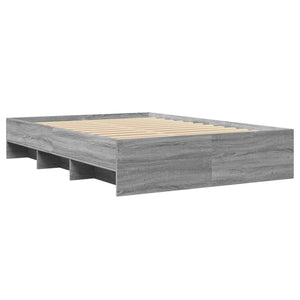 Πλαίσιο Κρεβατιού Γκρι Sonoma 140x190 εκ. Επεξεργασμένο Ξύλο