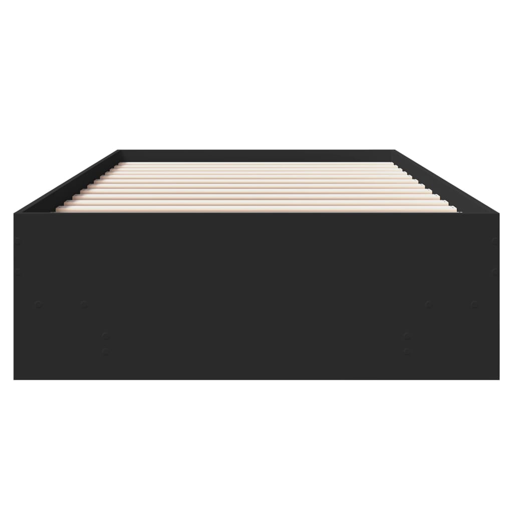Πλαίσιο Κρεβατιού Μαύρο 90 x 190 εκ. από Επεξεργασμένο Ξύλο