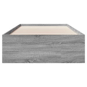 Πλαίσιο Κρεβατιού Γκρι Sonoma 75x190 εκ. Επεξεργασμένο Ξύλο
