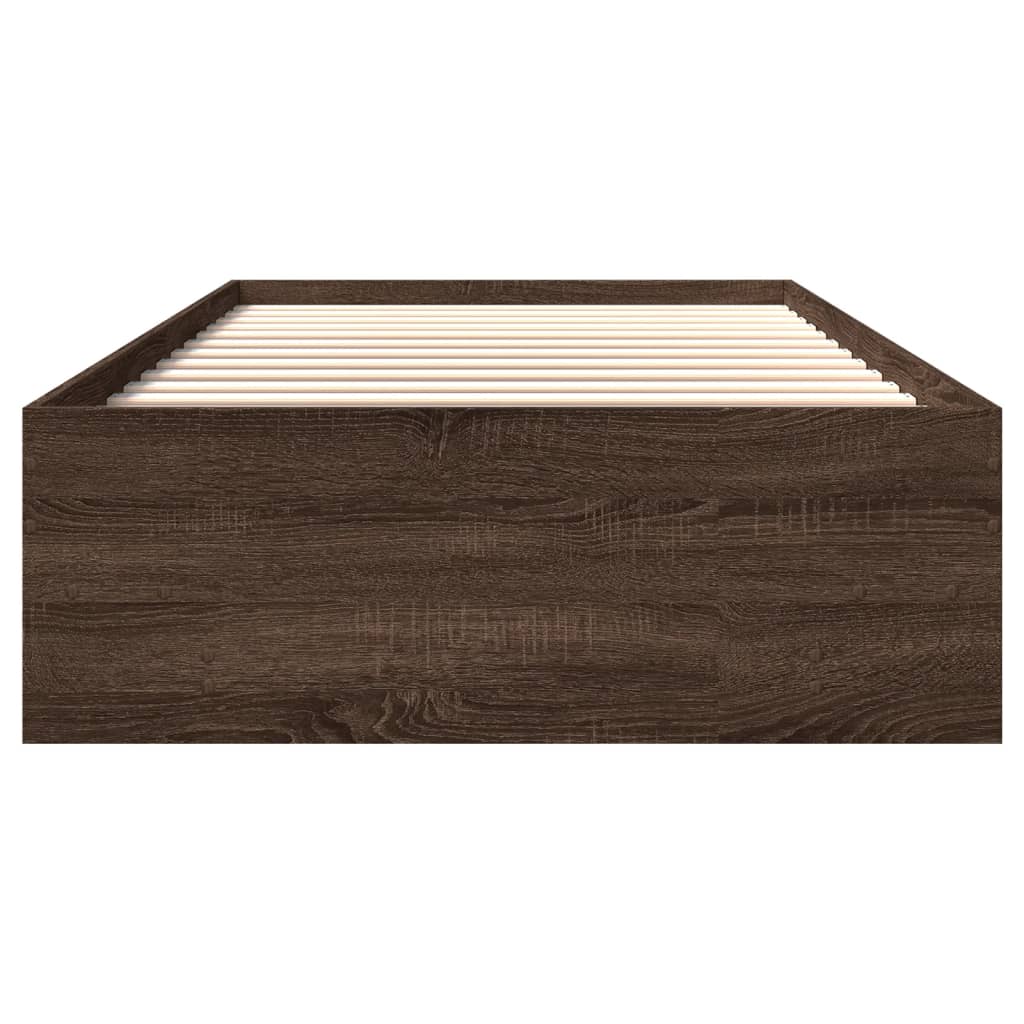 Πλαίσιο Κρεβατιού Χωρ. Στρώμα Καφέ Δρυς 75x190εκ Επεξ. Ξύλο