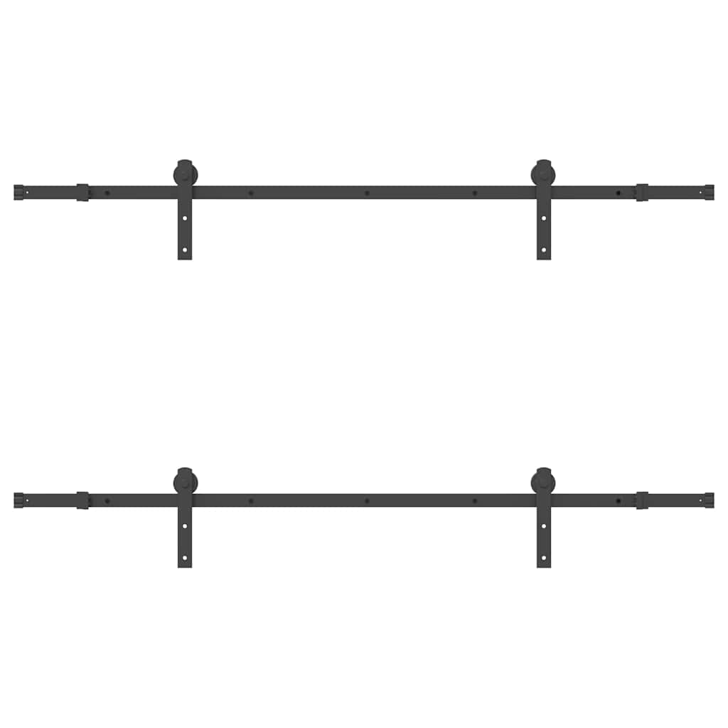 Μηχανισμός Συρόμενης Μεσόπορτας Μαύρος 200 εκ. Ατσάλινος