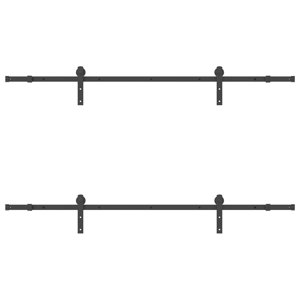 Μηχανισμός Συρόμενης Μεσόπορτας Μαύρος 213,5 εκ. Ατσάλινος