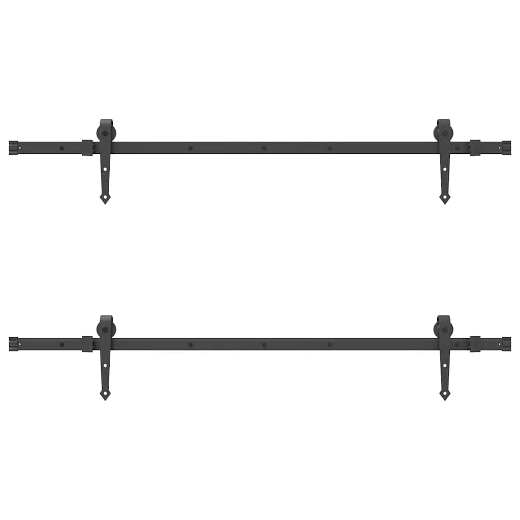 Μηχανισμός Συρόμενης Μεσόπορτας Μαύρος 152,5 εκ. Ατσάλινος