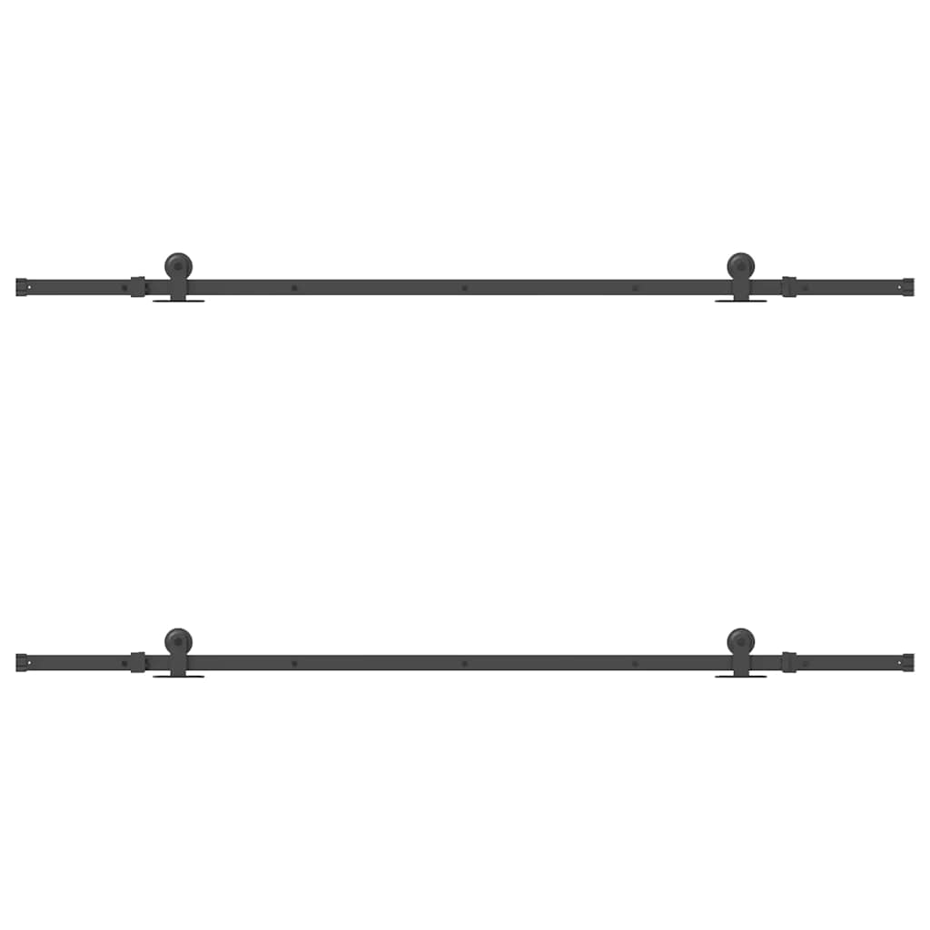 Μηχανισμός Συρόμενης Μεσόπορτας Μαύρος 213,5 εκ. Ατσάλινος