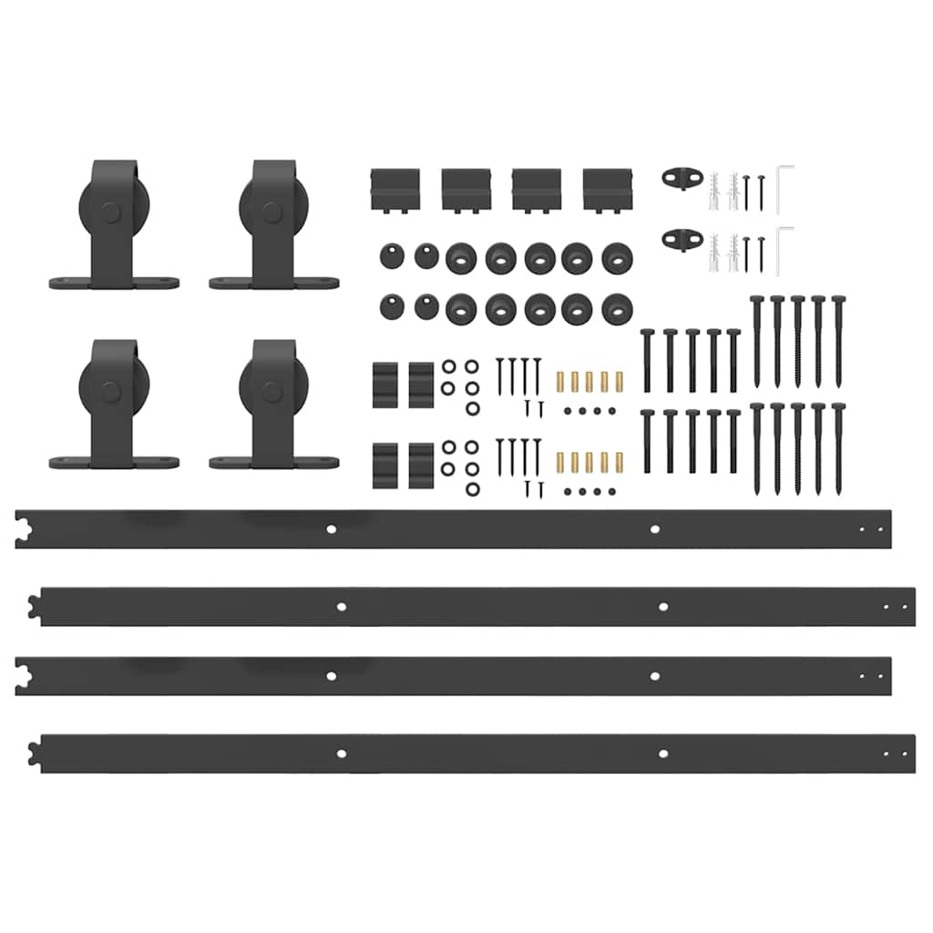 Μηχανισμός Συρόμενης Μεσόπορτας Μαύρος 183 εκ. Ατσάλινος - Pakobazaar