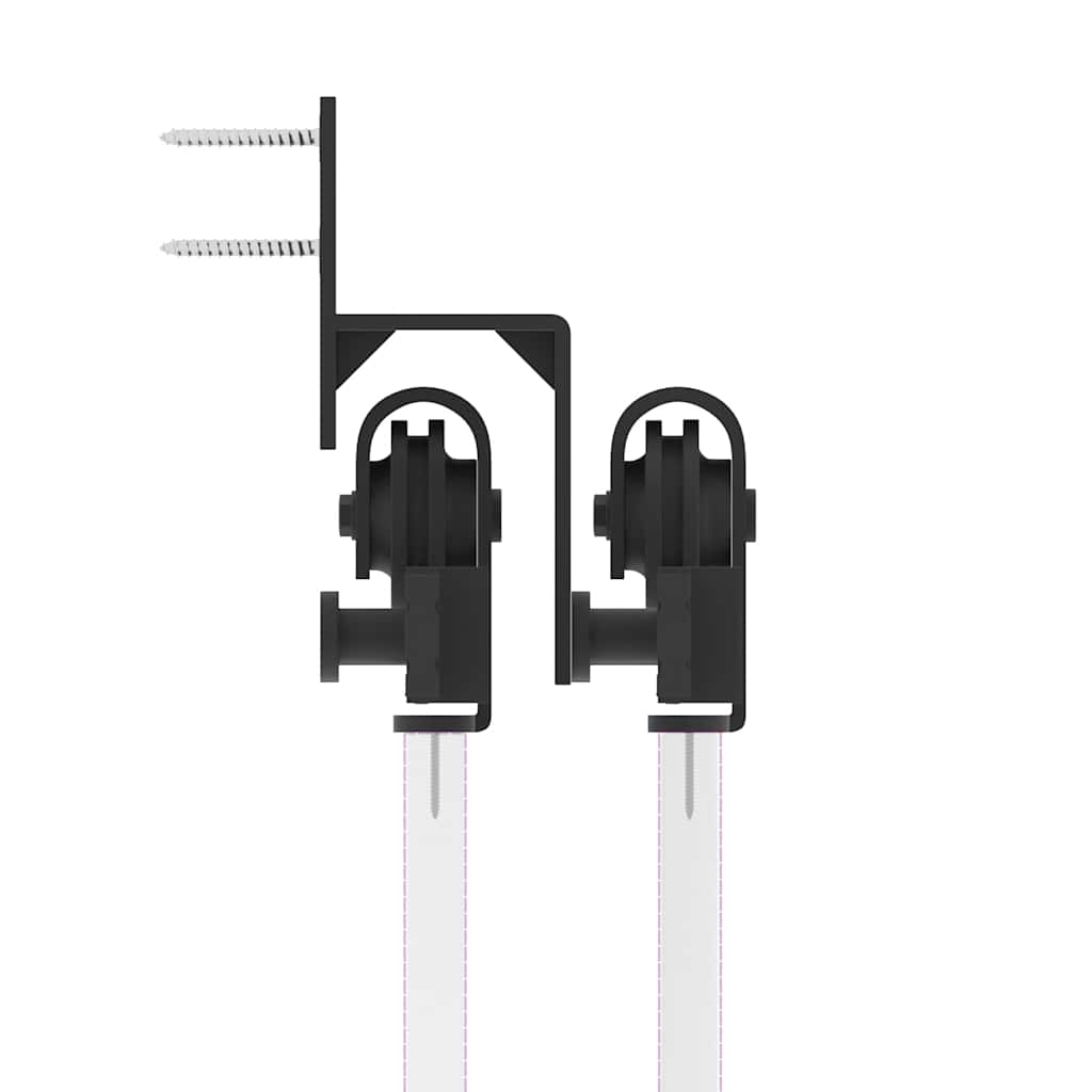 Μηχανισμός Συρόμενης Μεσόπορτας Μαύρος 183 εκ. Ατσάλινος - Pakobazaar