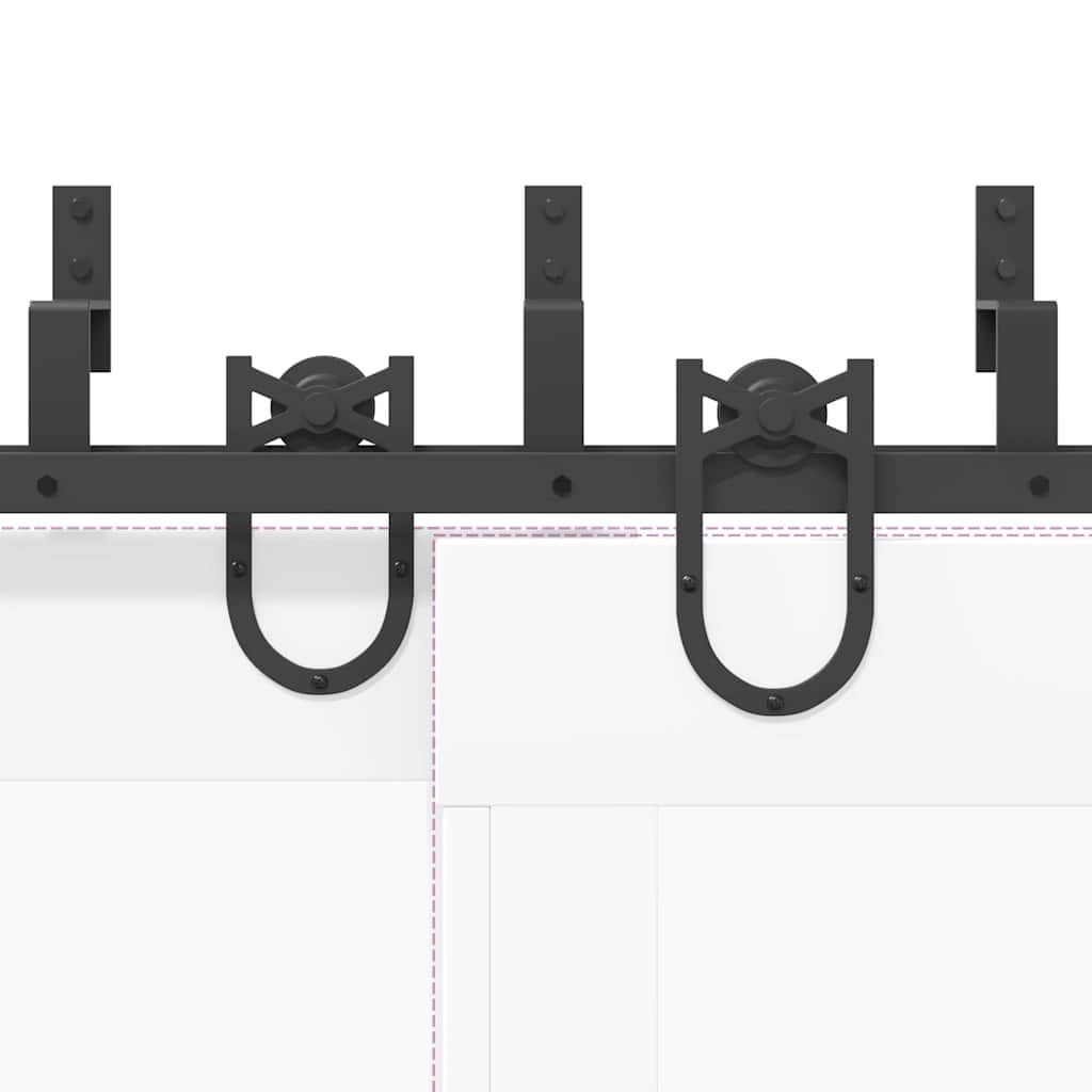 Μηχανισμός Συρόμενης Μεσόπορτας Μαύρος 200 εκ. Ατσάλινος