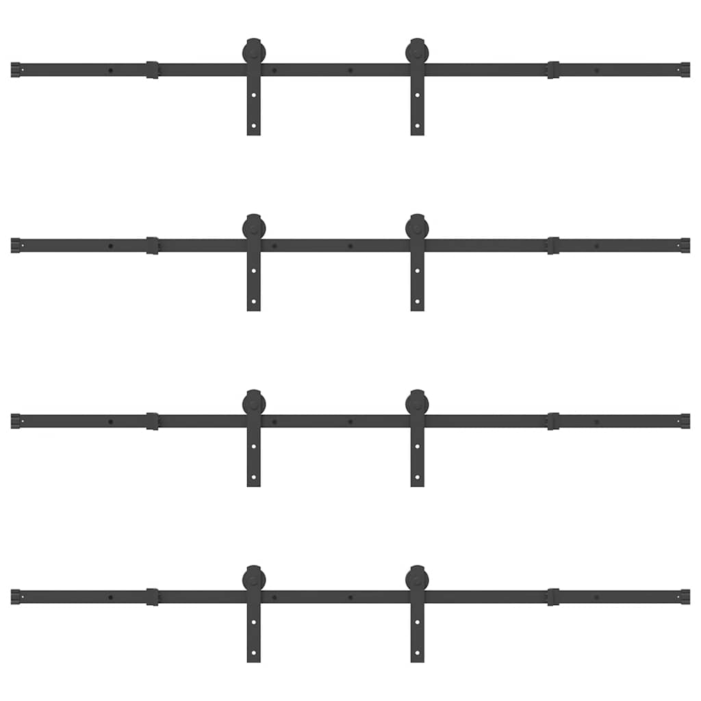 Μηχανισμός Συρόμενης Μεσόπορτας Μαύρος 366 εκ. Ατσάλινος