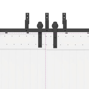 Μηχανισμός Συρόμενης Μεσόπορτας Μαύρος 366 εκ. Ατσάλινος