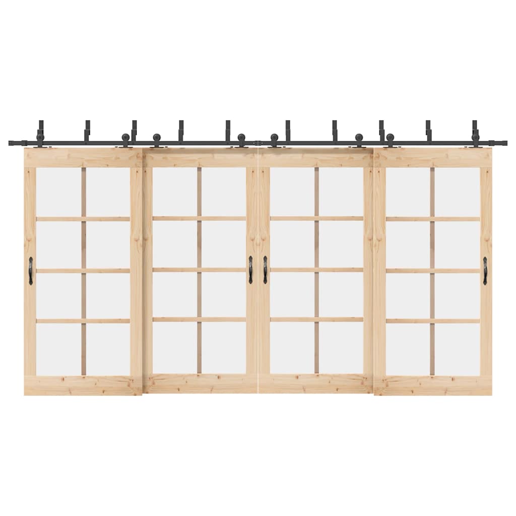 Μηχανισμός Συρόμενης Μεσόπορτας Μαύρος 427 εκ. Ατσάλινος - Pakobazaar