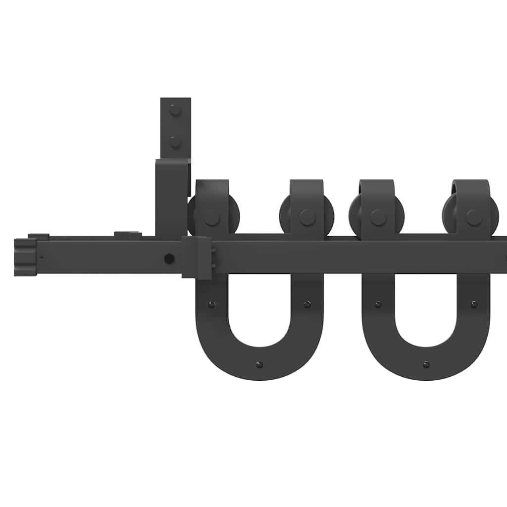 Μηχανισμός Συρόμενης Μεσόπορτας Μαύρος 400 εκ. Ατσάλινος