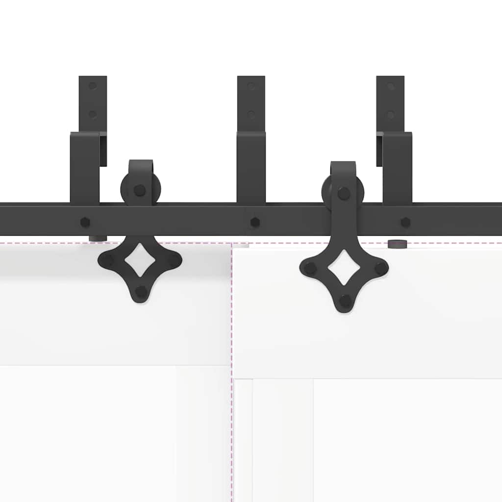 Μηχανισμός Συρόμενης Μεσόπορτας Μαύρος 305 εκ. Ατσάλινος