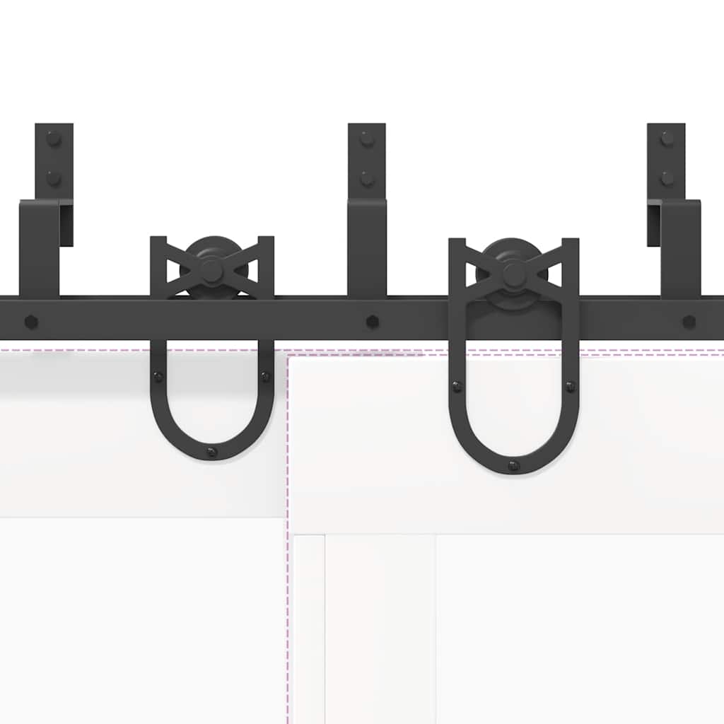 Μηχανισμός Συρόμενης Μεσόπορτας Μαύρος 400 εκ. Ατσάλινος