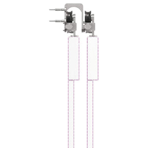 Μηχανισμός Συρόμενης Μεσόπορτας Ασημί 183 εκ. Ανοξείδωτο Ατσάλι