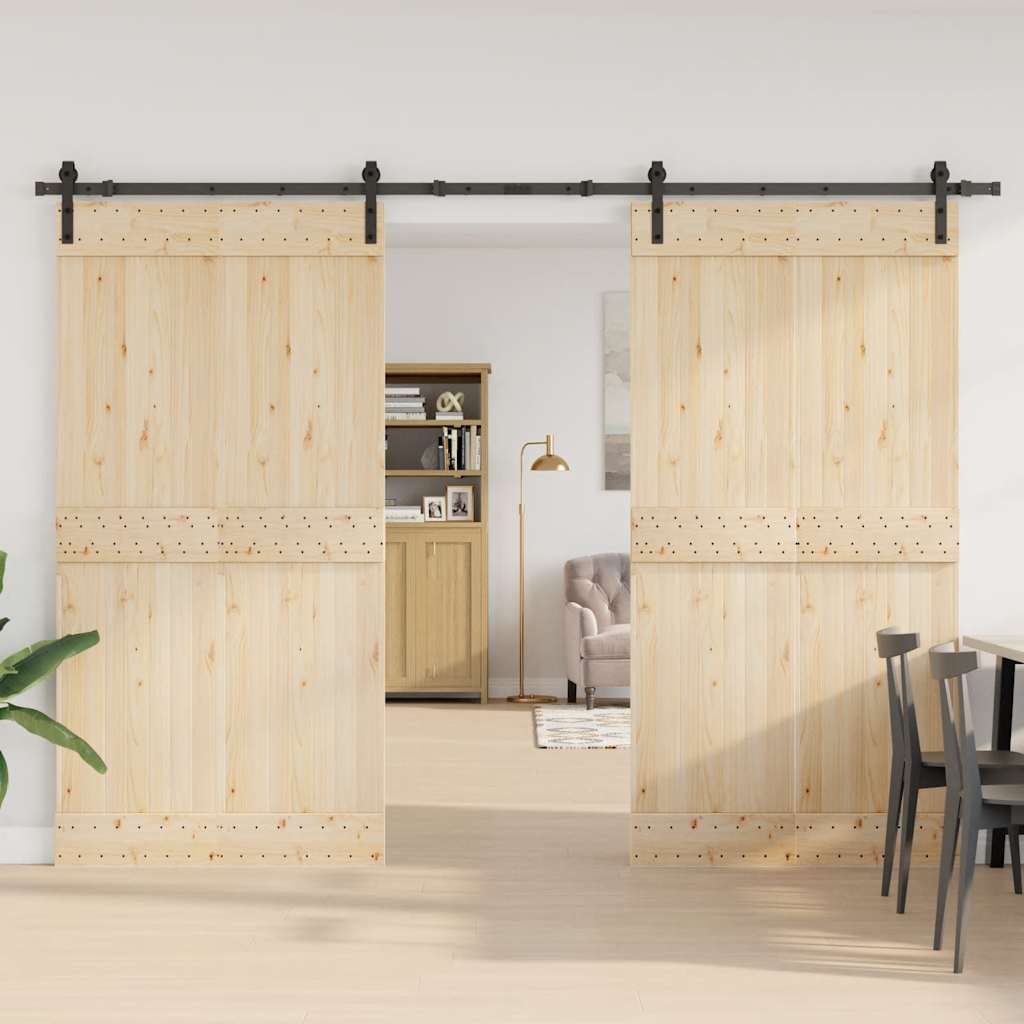 Μηχανισμός Συρόμενης Μεσόπορτας Μαύρος 305 εκ. Ατσάλινος - Pakobazaar