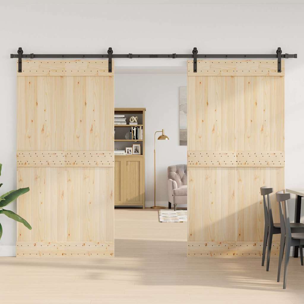 Μηχανισμός Συρόμενης Μεσόπορτας Μαύρος 305 εκ. Ατσάλινος - Pakobazaar