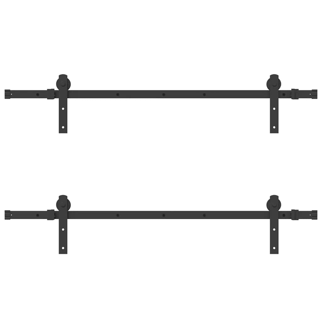 Μηχανισμός Συρόμενης Μεσόπορτας Μαύρος 305 εκ. Ατσάλινος - Pakobazaar