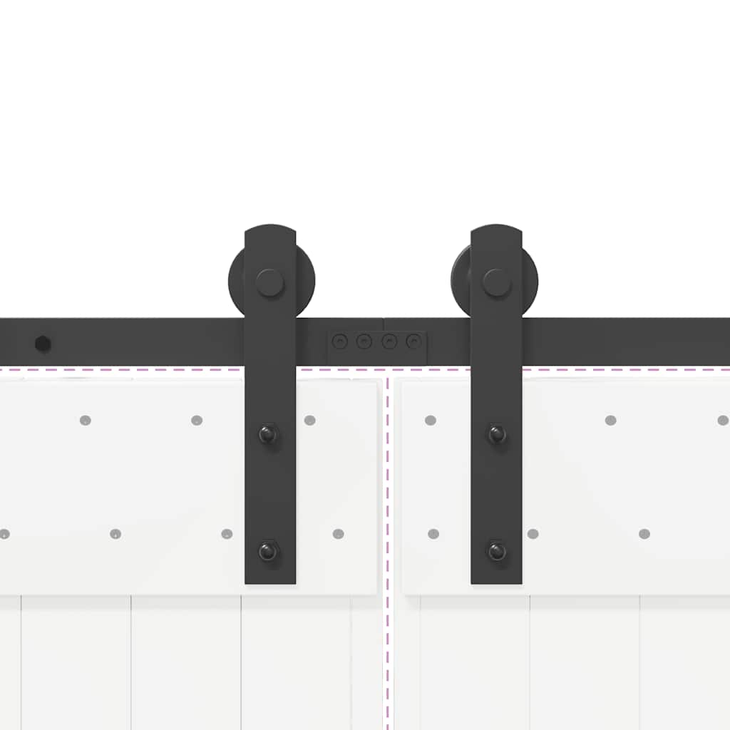 Μηχανισμός Συρόμενης Μεσόπορτας Μαύρος 427 εκ. Ατσάλινος