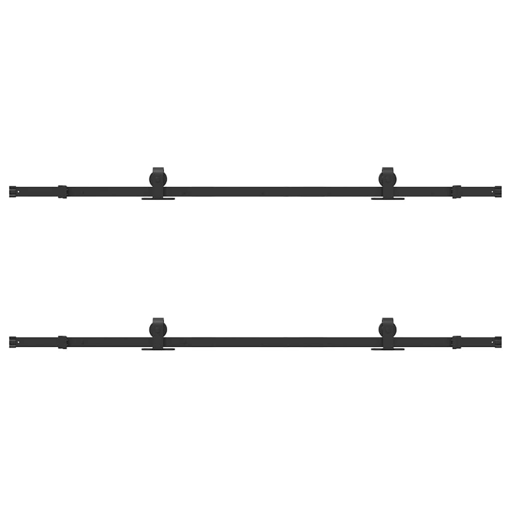 Μηχανισμός Συρόμενης Μεσόπορτας Μαύρος 400 εκ. Ατσάλινος - Pakobazaar