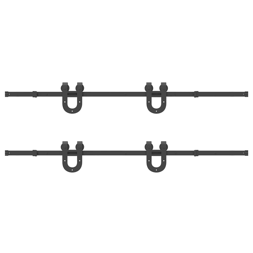 Μηχανισμός Συρόμενης Μεσόπορτας Μαύρος 400 εκ. Ατσάλινος