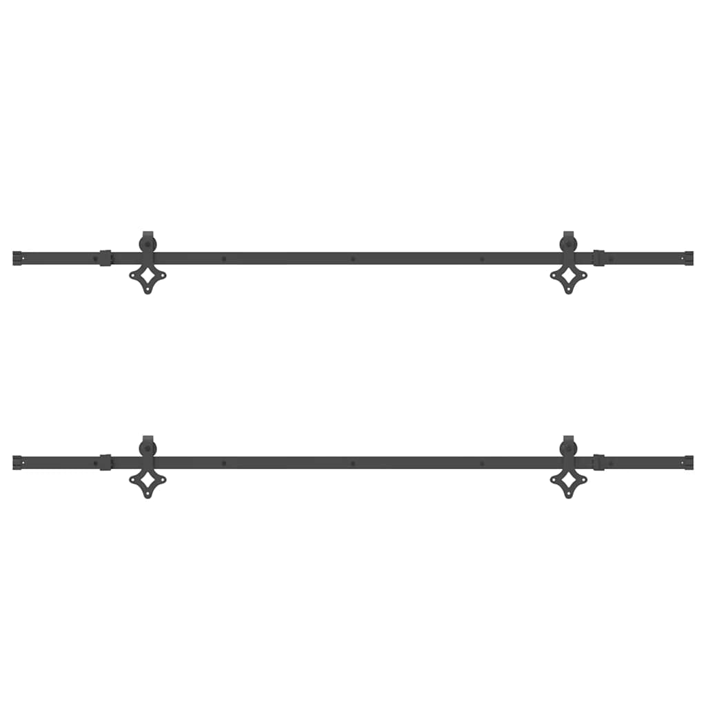 Μηχανισμός Συρόμενης Μεσόπορτας Μαύρος 427 εκ. Ατσάλινος