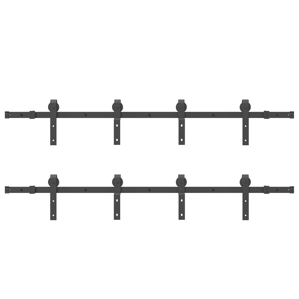 Μηχανισμός Συρόμενης Μεσόπορτας Μαύρος 366 εκ. Ατσάλινος