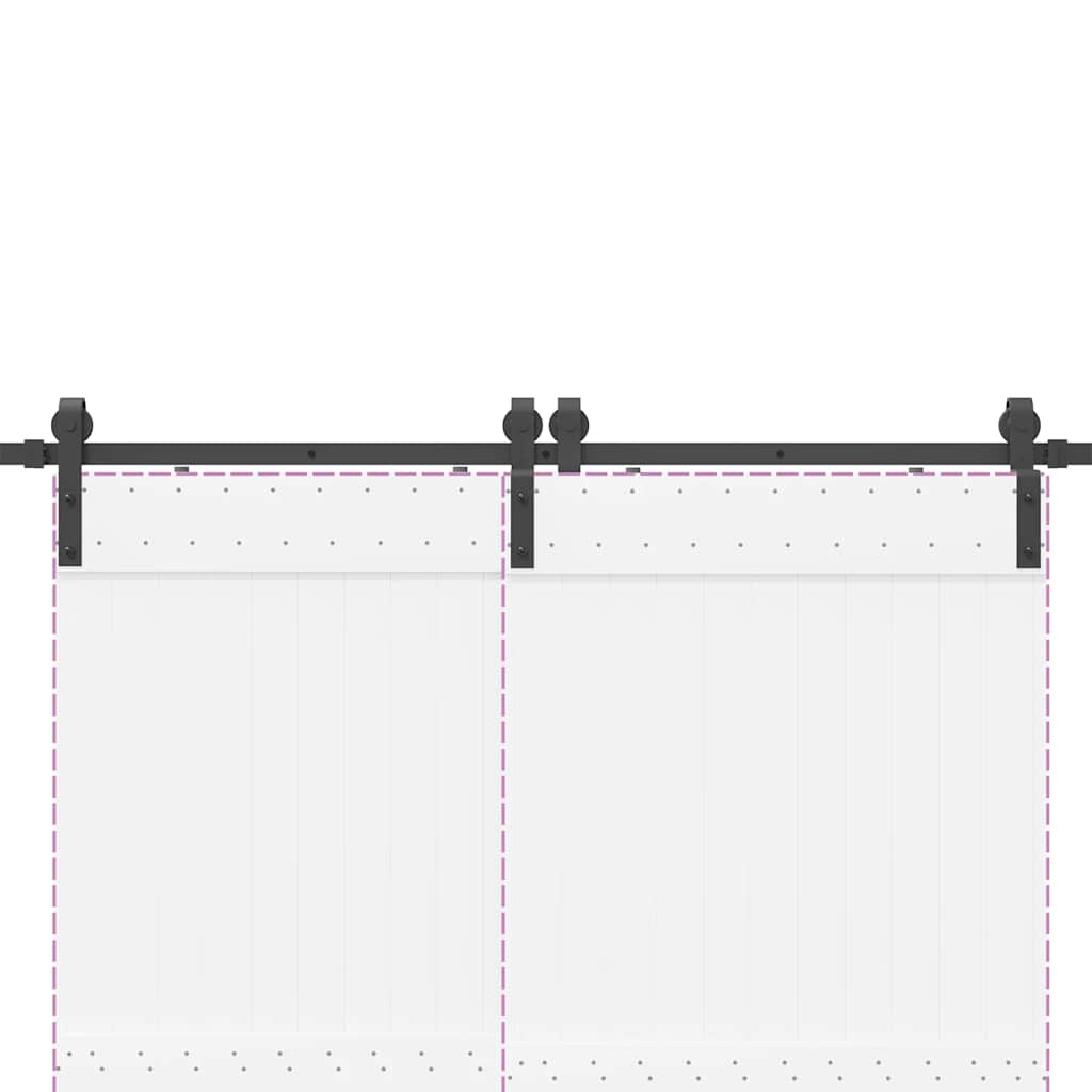 Μηχανισμός Συρόμενης Μεσόπορτας Μαύρος 400 εκ. Ατσάλινος - Pakobazaar