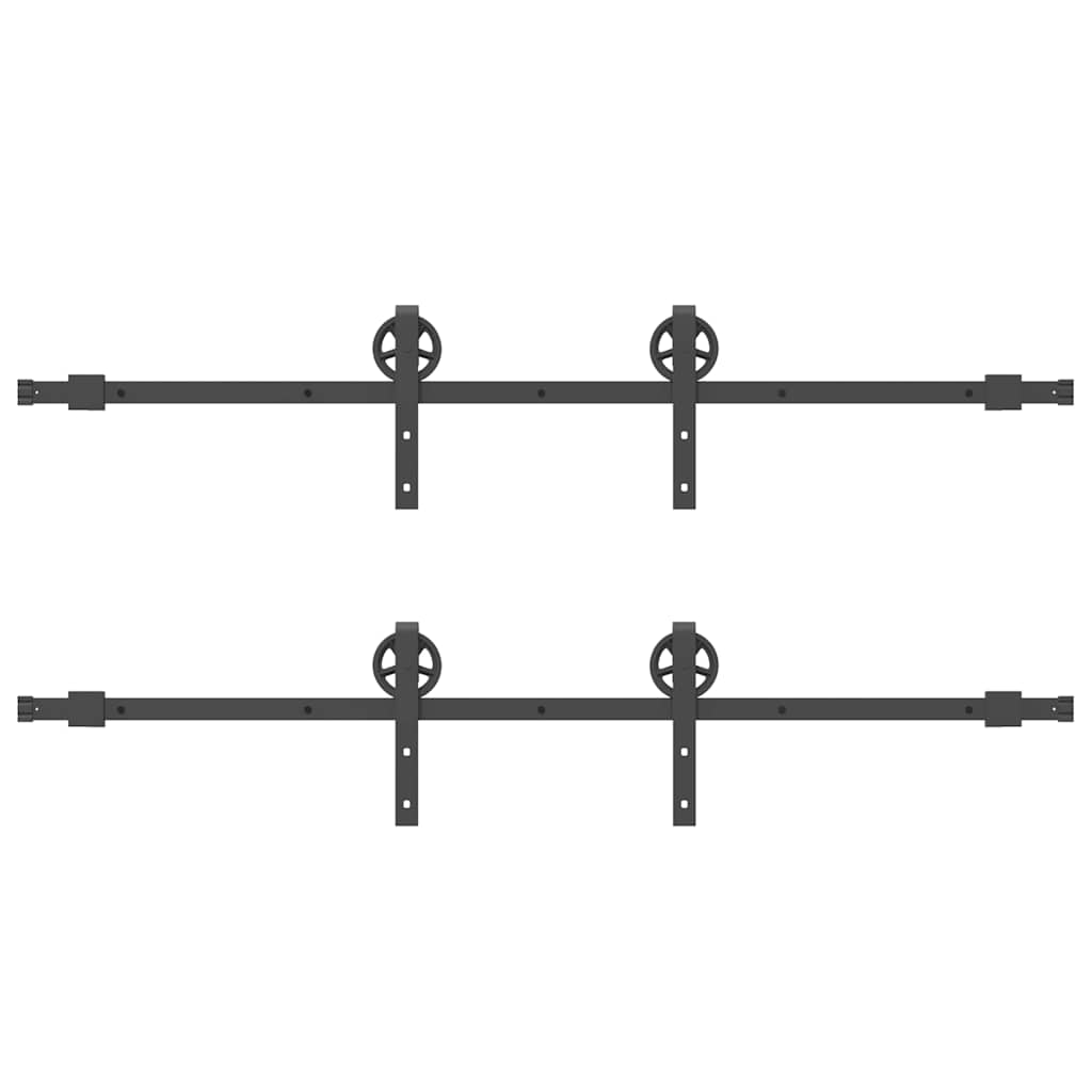 Μηχανισμός Συρόμενης Μεσόπορτας Μαύρος 366 εκ. Ατσάλινος