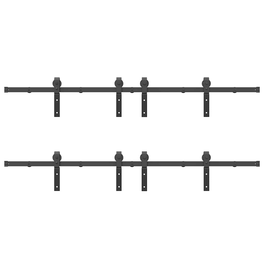 Μηχανισμός Συρόμενης Μεσόπορτας Μαύρος 366 εκ. Ατσάλινος