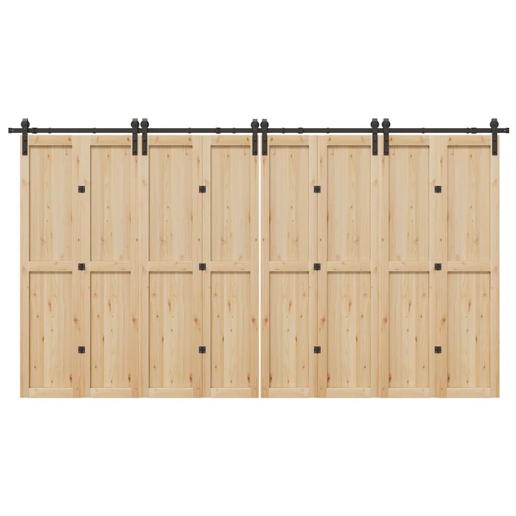 Μηχανισμός Συρόμενης Μεσόπορτας Μαύρος 400 εκ. Ατσάλινος