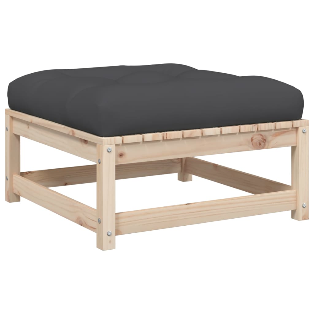 Καναπές Κήπου Σετ 4 Τεμαχίων από Μασίφ Ξύλο Πεύκου με Μαξιλάρια