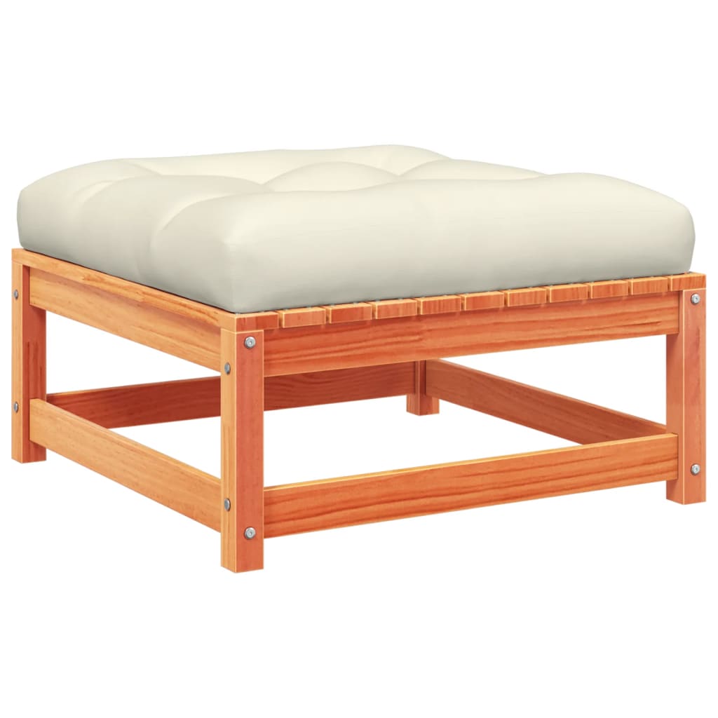 Καναπές Κήπου Σετ 6 τεμ. Καφέ Μασίφ Ξύλο Πεύκου με Μαξιλάρια